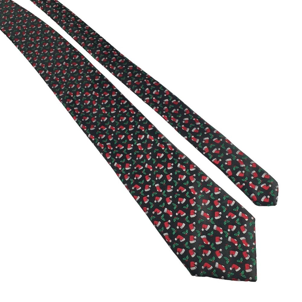 Noel Holiday Collection Mens Necktie Tie Stocking Santa Hat Work Office Dad Gift